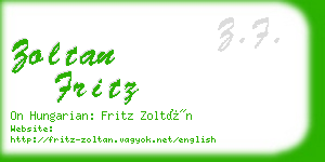 zoltan fritz business card